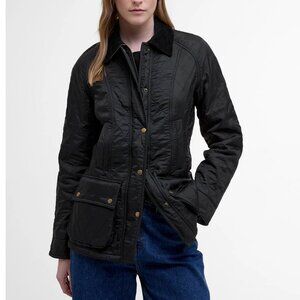 Barbour Beadnell Polarquilt Jacket Black - Size 12 - Worn ONCE